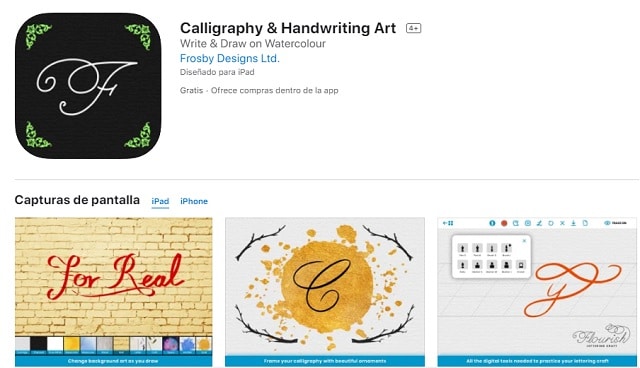 App calligraphy handwriting art