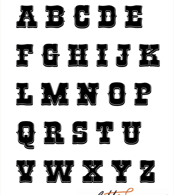Alfabeto lettering Western