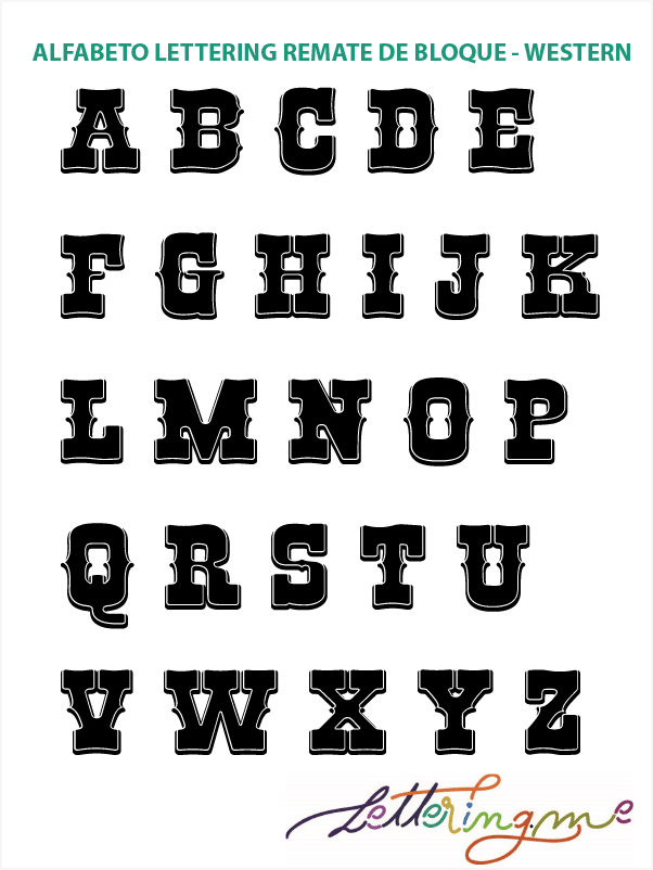 Alfabeto lettering Western