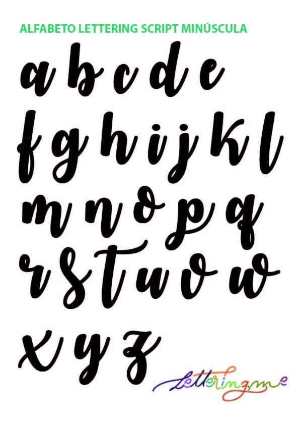 Alfabeto Lettering Script Lettering Ya puedes practicar el abecedario enlazado de brush lettering, y aprender a dibujar las letras trazo a trazo. alfabeto lettering script lettering