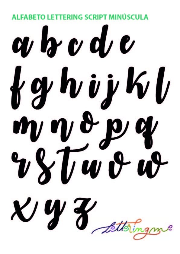 Lettering Abecedario Cursiva Mayuscula - Es un abecedario que me gusta