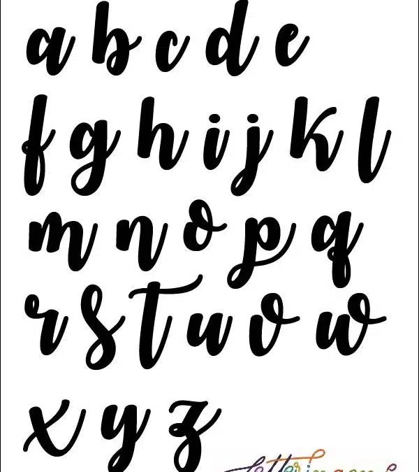 Alfabeto Lettering Script Minúscula