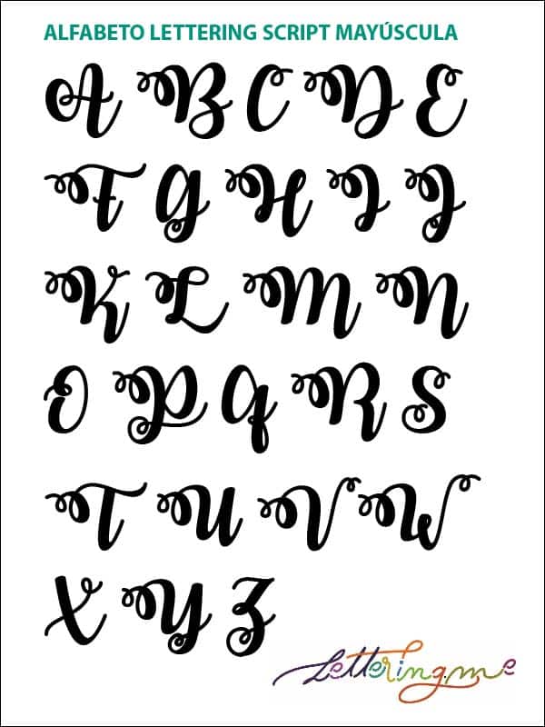 Abecedario Lettering Mayuscula ~ Letra Lettering Abecedario | Bodybiwasuio