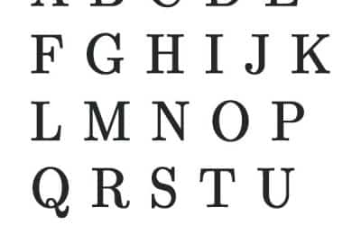 Alfabeto romano moderno en mayúsculas