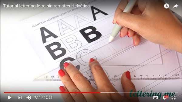 Ejercicio de lettering: dibujar letras sin remates Helvética paso a paso