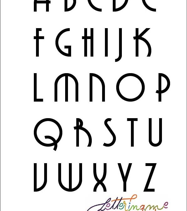 Alfabeto Lettering Art Déco