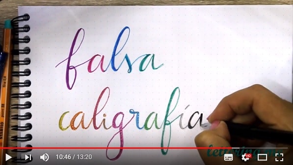Curso lettering online falsa caligrafía