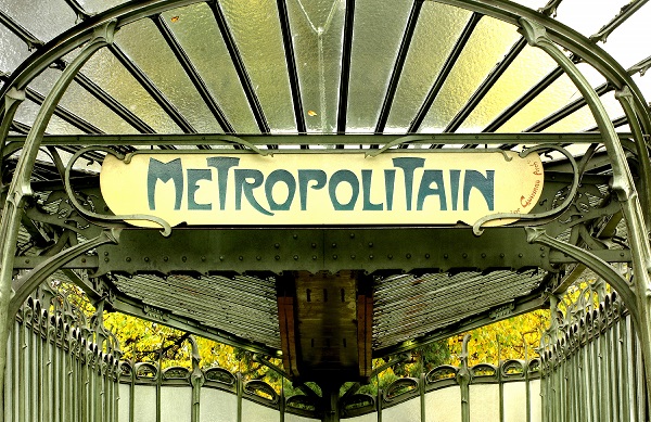 Lettering modernista Metropolitain Paris