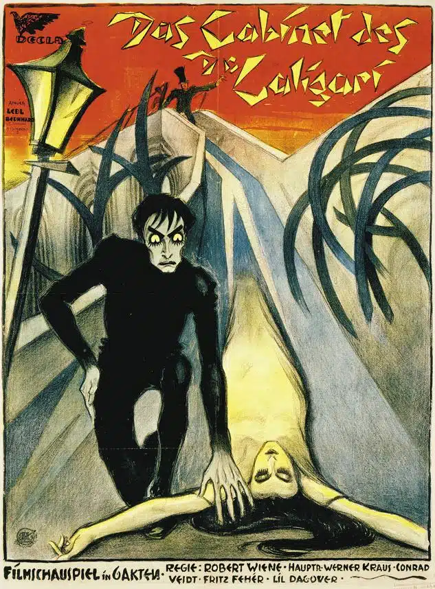 Lettering poster película Gabinete Doctor Caligari