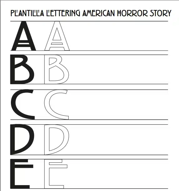 Preview Plantilla Lettering American Horror Story