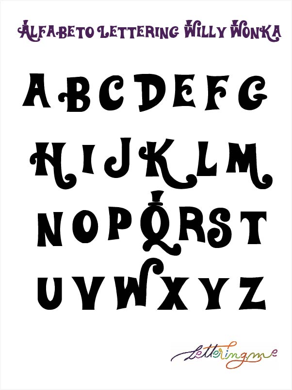Alfabeto lettering Willy Wonka 2