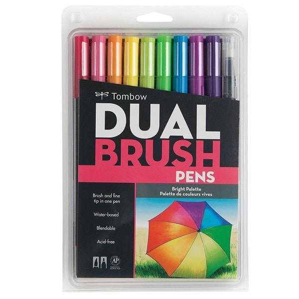 Comprar rotuladores lettering Tombow Dual Brush 10 colores