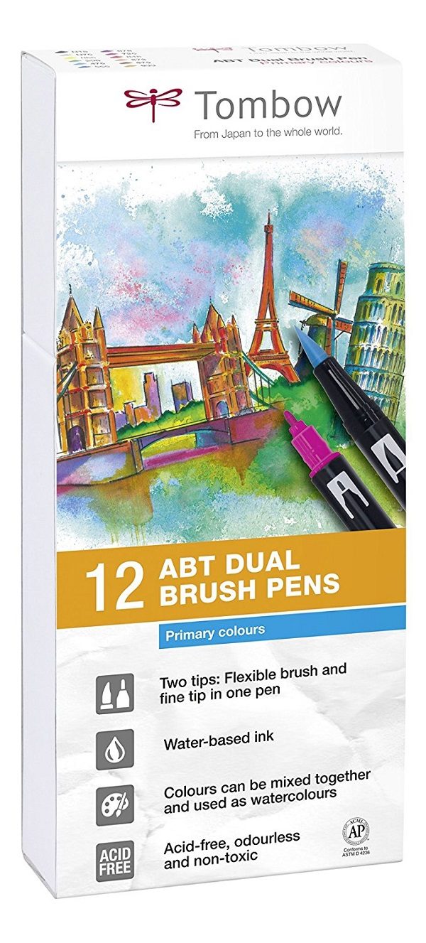 Comprar rotuladores lettering Tombow Dual Brush 12 colores