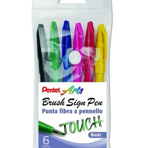 Rotuladores lettering Pentel Brush Sign Pen Touch de 6 colores II