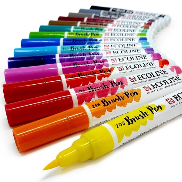 Rotuladores para lettering Royal Talens Ecoline Brush Pen 15 colores 