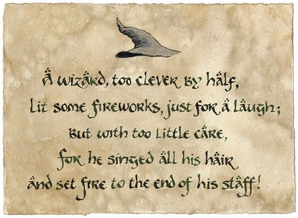 Lettering El Hobbit original