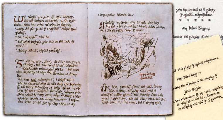 Lettering El Hobbit diario Bilbo