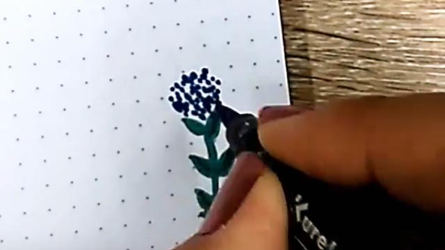 Tutorial dibujar guirnalda de flores fácil para lettering 5