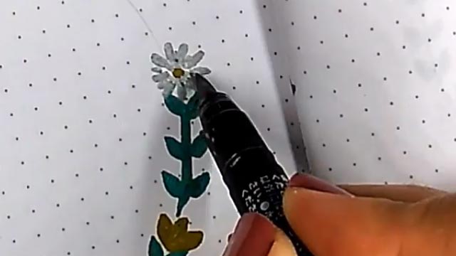 Tutorial dibujar guirnalda de flores fácil para lettering 7
