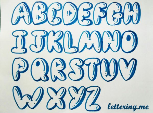 Cómo Dibujar Letras Burbuja para Graffiti - Lettering