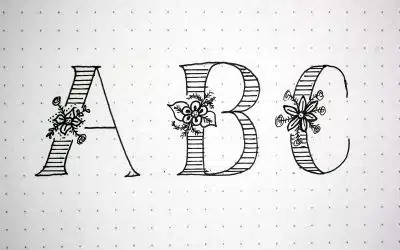Cómo dibujar letras con flores en el medio o lettering de flores