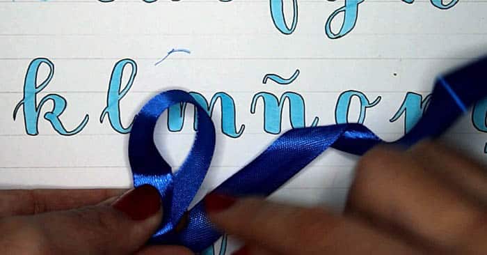 Tutorial lettering lazos ribbon letters