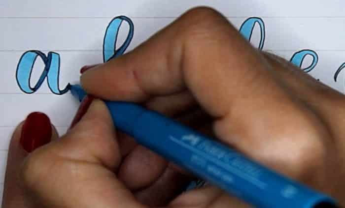 Tutorial lettering lazos ribbon letters paso 6