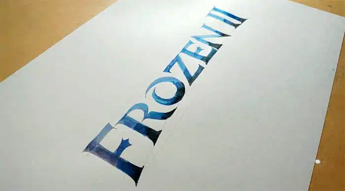 Hand lettering Frozen