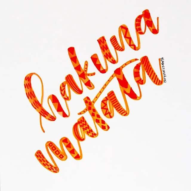 Hand lettering Hakuna Matata