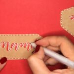 Hand lettering etiqueta Navidad mamá