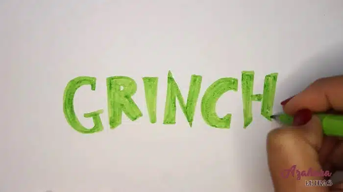 Tutorial dibujar letras El Grinch